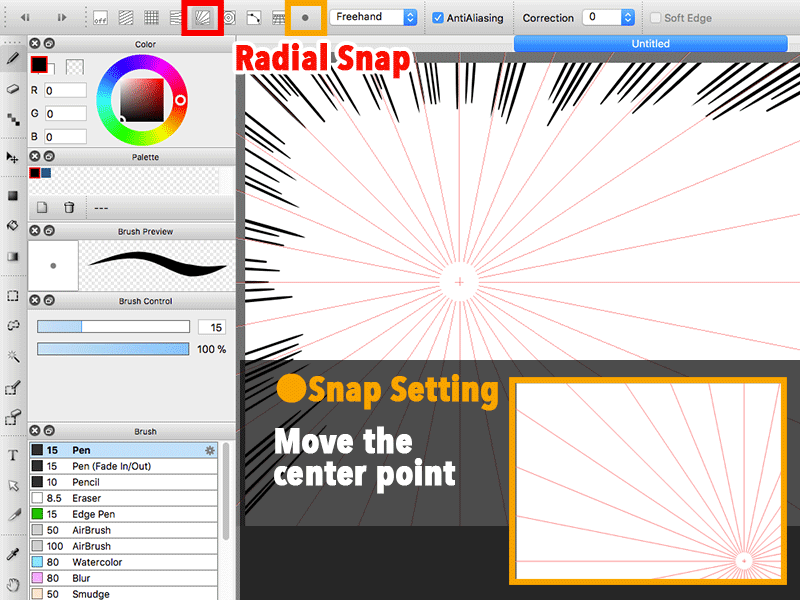 Diagram：Radial Snap