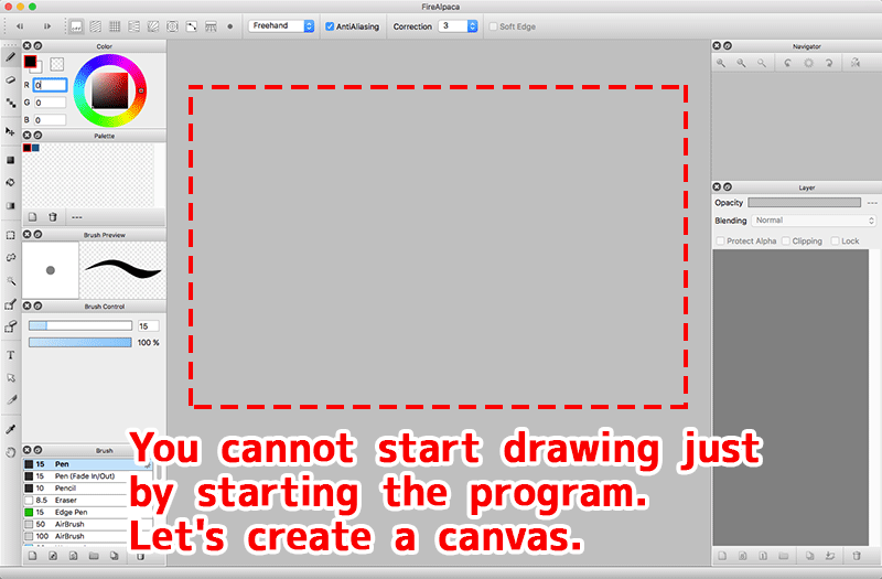 Super basics! Create a canvas for drawing!